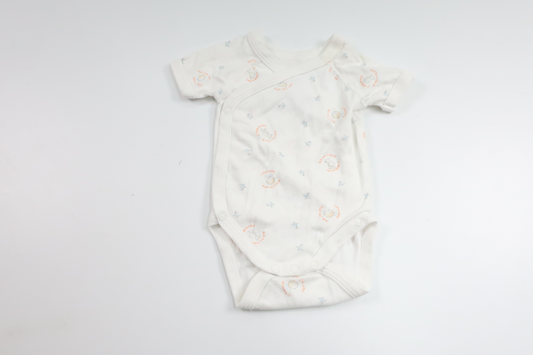 Omlottbody från Petit Bateau - Storlek 50/56 - Vit