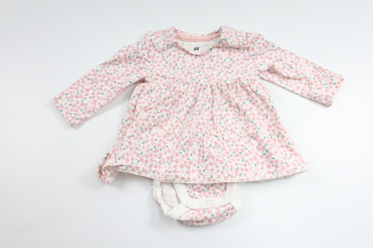 Klänning med inbyggd body från H&M - Storlek 50 - Rosa