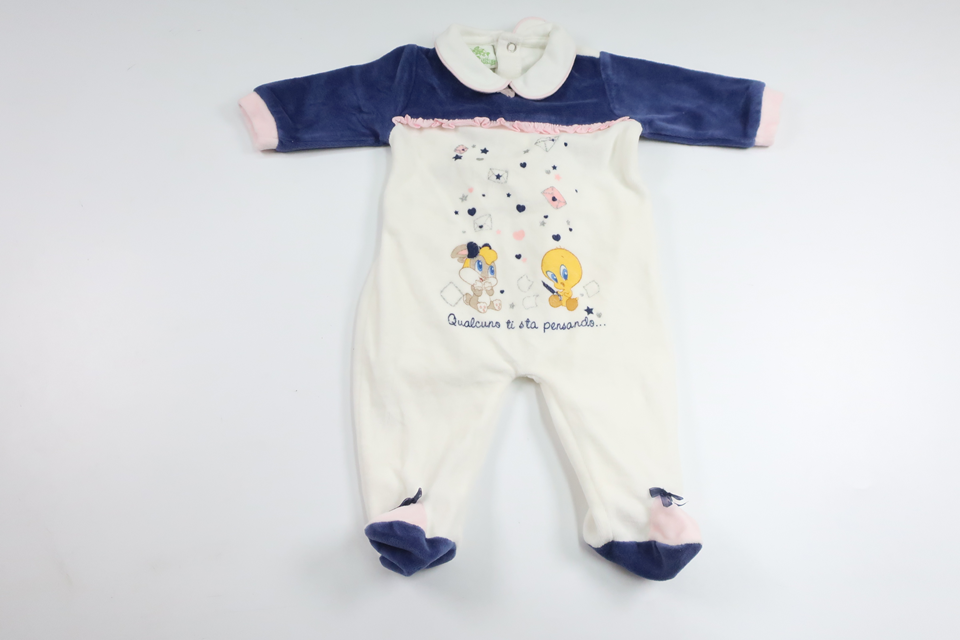 Fleece Looney Tunes pajamas from Bimbus - Size 56 - White