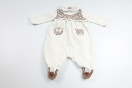 Jumpsuit i fleece från Prenatal - Storlek 50 - Benvit