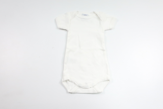 Randig body från Petit Bateau - Storlek 50/56 - Vit