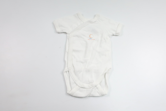 Omlottbody från Petit Bateau - Storlek 50/56 - Vit