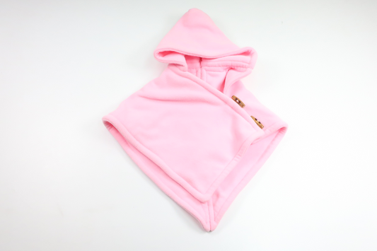 Poncho i tjock fleece från Okänt - Storlek 86/92 - Rosa