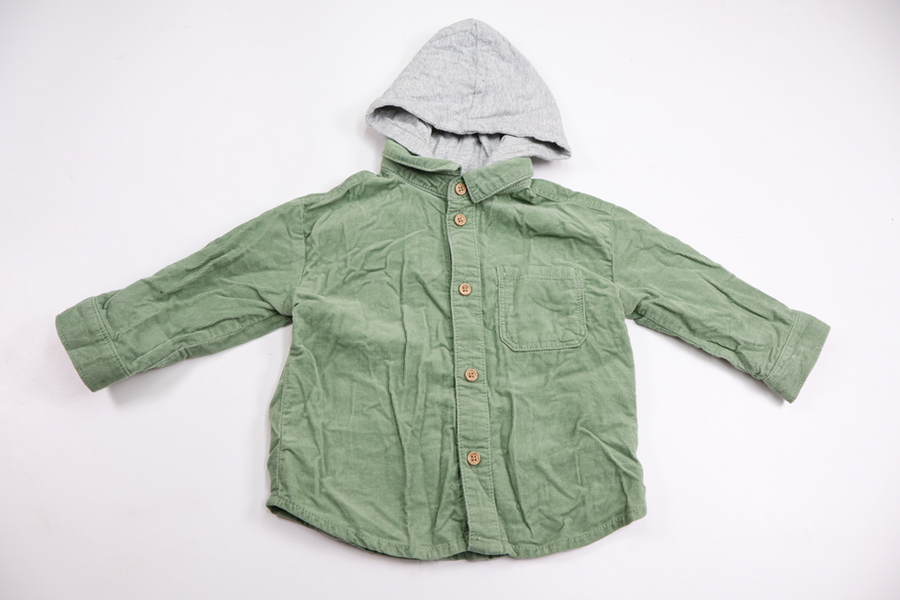 Skjorta med luva från H&M - Storlek 74 - Grön