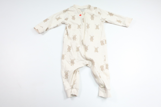 Pyjamas med kaniner från Kappahl - Storlek 68 - Benvit