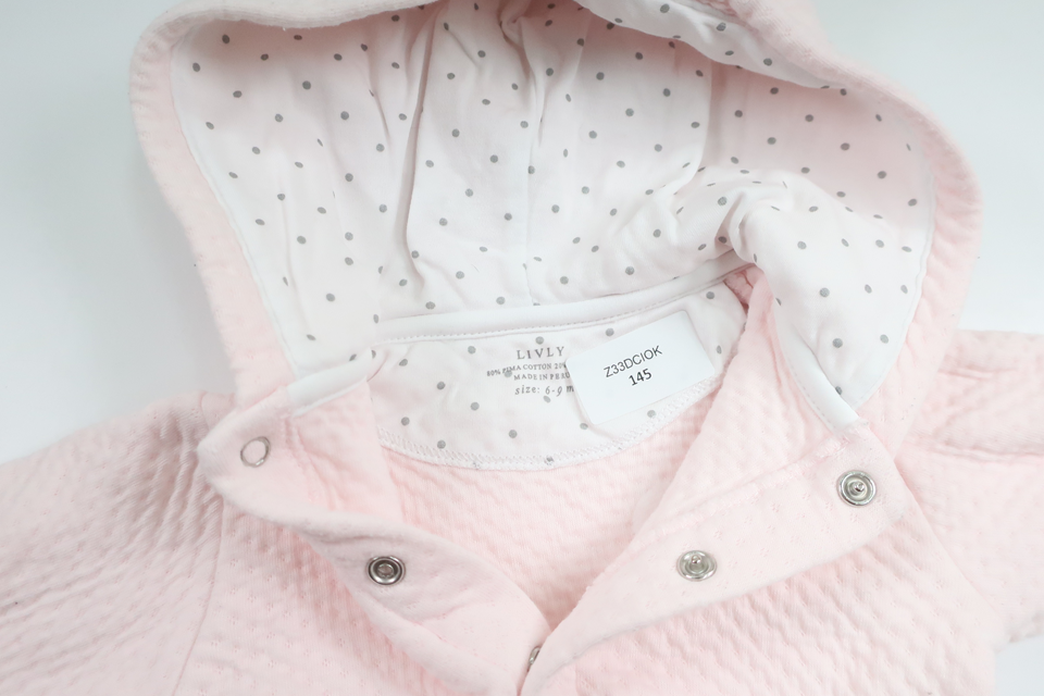 Munkjacka med kaninöron från Livly - Storlek 62/68 - Rosa