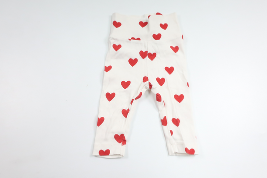 Byxor med hjärtan från H&M - Storlek 62 - Vit