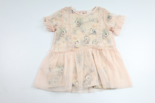 Tyllklänning med Mrs Mighetto från H&M - Storlek 68 - Rosa