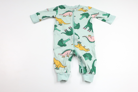 Pyjamas med dinosaurier från Lindex - Storlek 62 - Grön