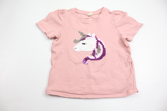 T-shirt med vändbara paljetter från Uniq Studio - Storlek 104 - Rosa