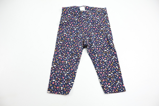 Blommiga leggings från H&M - Storlek 74 - Marinblå