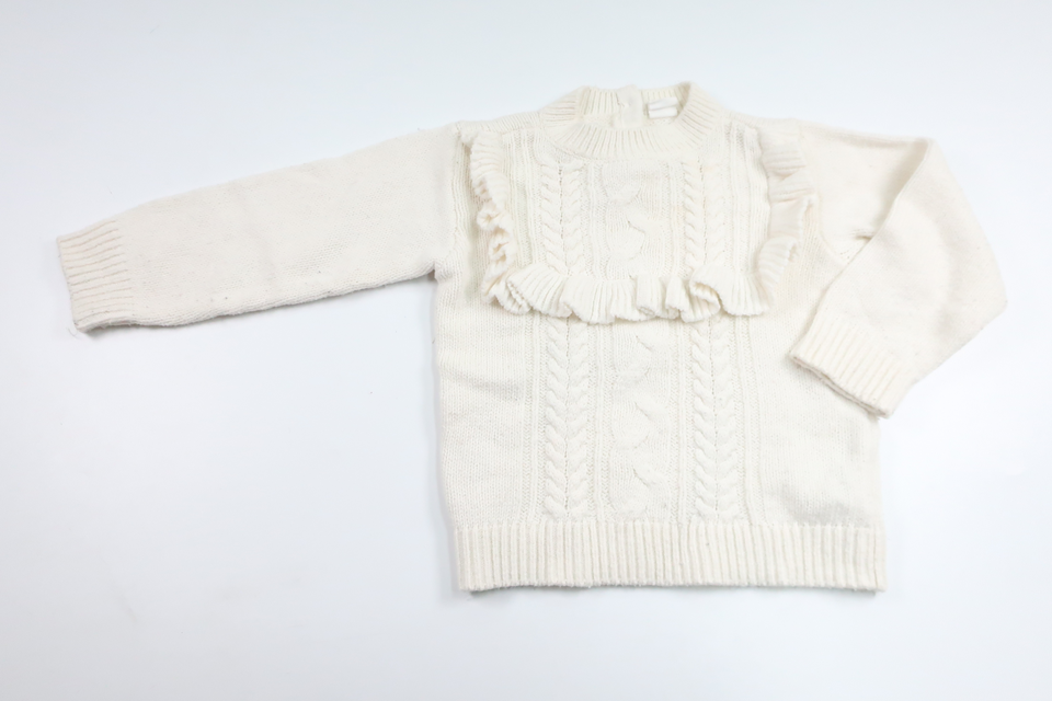 Stickad tröja från H&M - Storlek 86 - Benvit