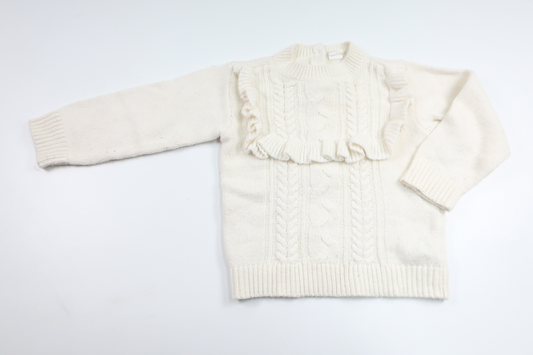 Stickad tröja från H&M - Storlek 86 - Benvit