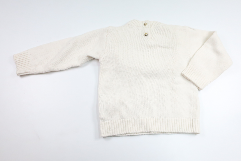 Stickad tröja från H&M - Storlek 86 - Benvit