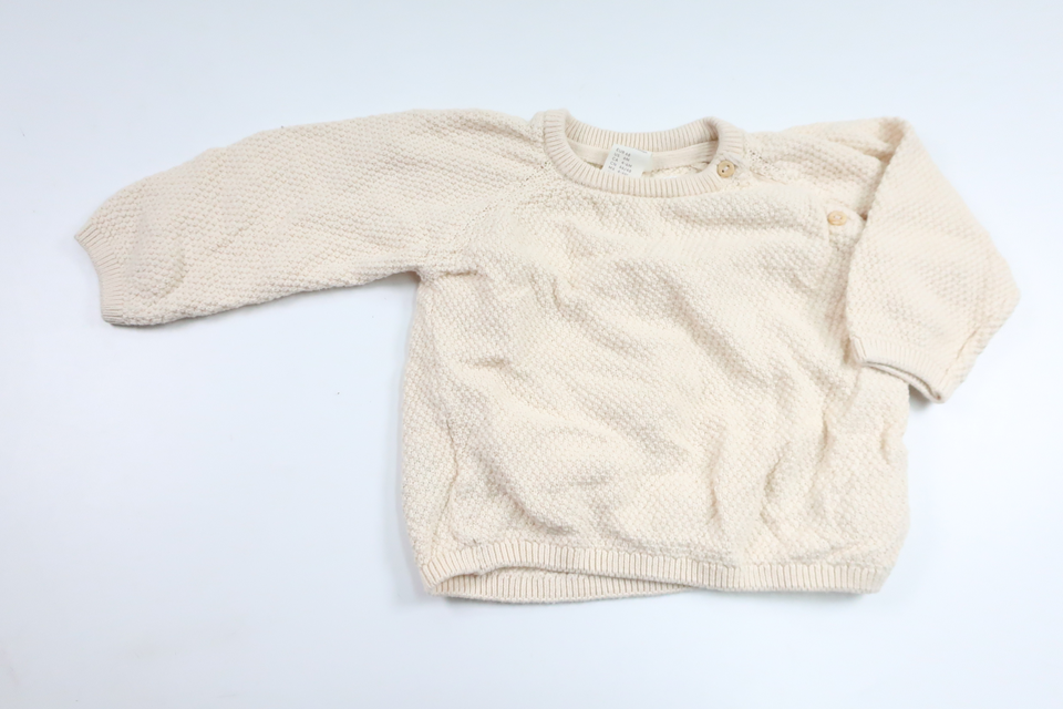 Stickad tröja från H&M - Storlek 68 - Benvit