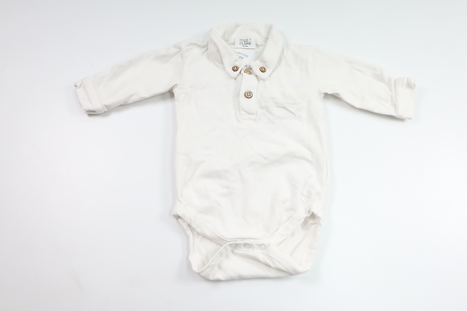 Body från Hust & Claire - Storlek 56 - Vit