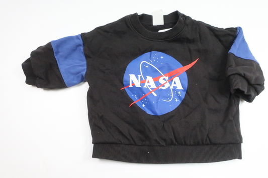 Sweatshirt "Nasa" från H&M - Storlek 68 - Svart