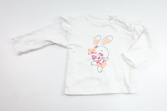 Tröja med kanin från Okänt - Storlek 92 - Vit