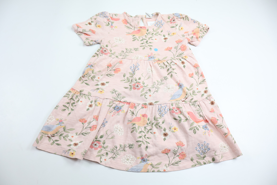 Blommig klänning från Lindex - Storlek 98/04 - Rosa