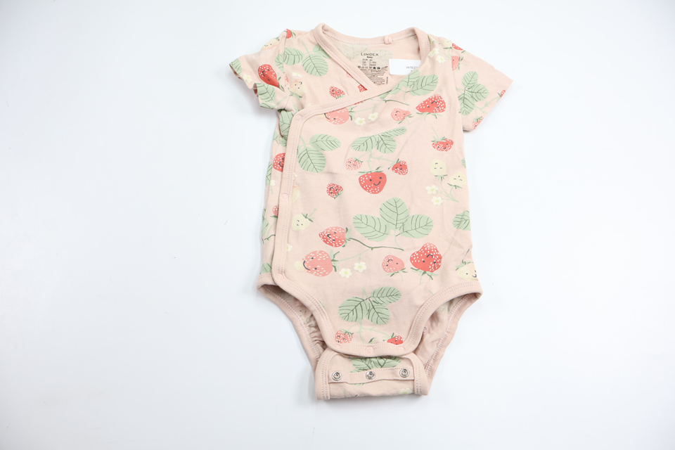Omlottbody med jordgubbar från Lindex - Storlek 62 - Rosa