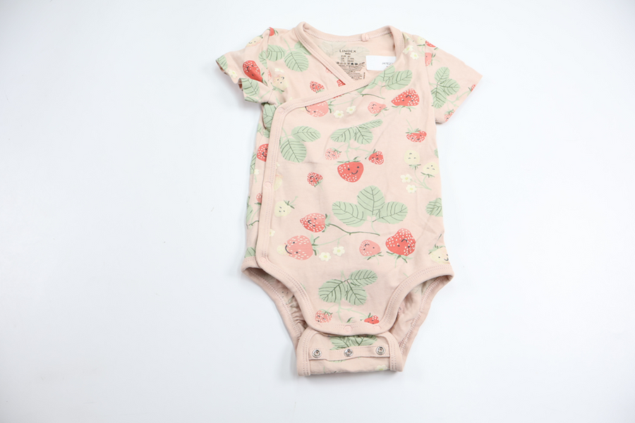 Omlottbody med jordgubbar från Lindex - Storlek 62 - Rosa
