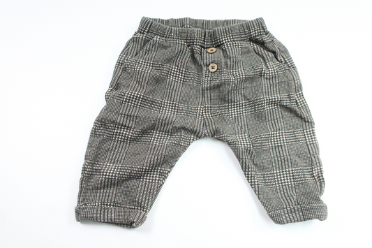 Rutiga byxor från Newbie - Storlek 62 - Svart