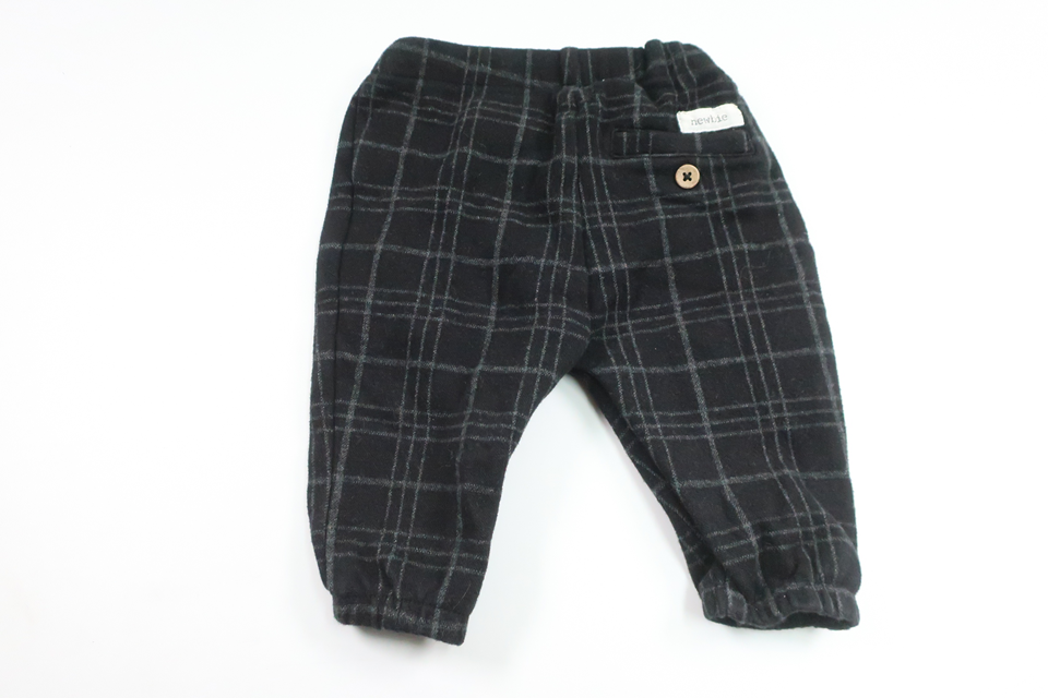 Rutiga byxor från Newbie - Storlek 62 - Svart