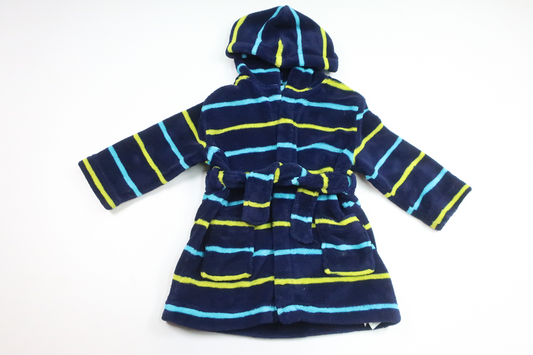 Badrock/Morgonrock i fleece från Blue Zoo - Storlek 86/92 - Marinblå