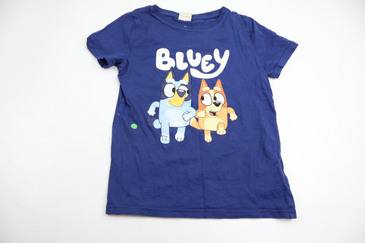 T-shirt från Bluey - Storlek 122/128 - Marinblå