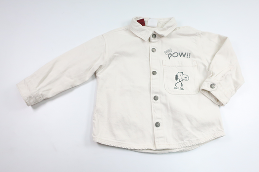 Jeansjacka med Snobben från Zara - Storlek 92 - Benvit