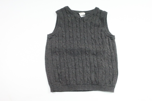 Ribbad stickad väst från H&M - Storlek 98 - Grå