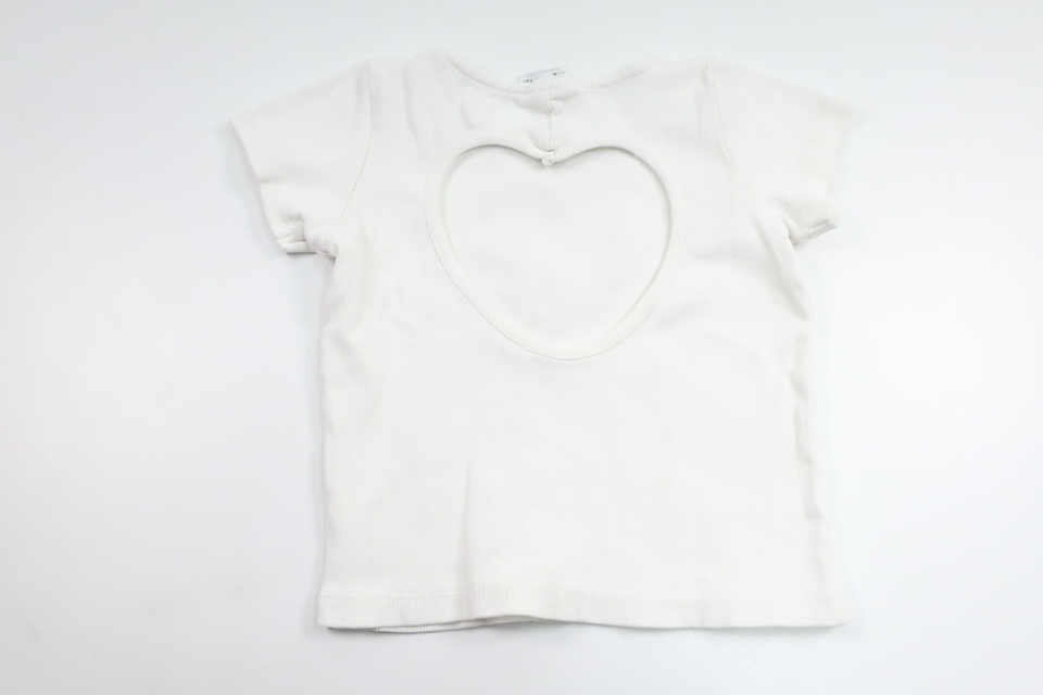 Ribbad tröja från Zara - Storlek 128 - Vit