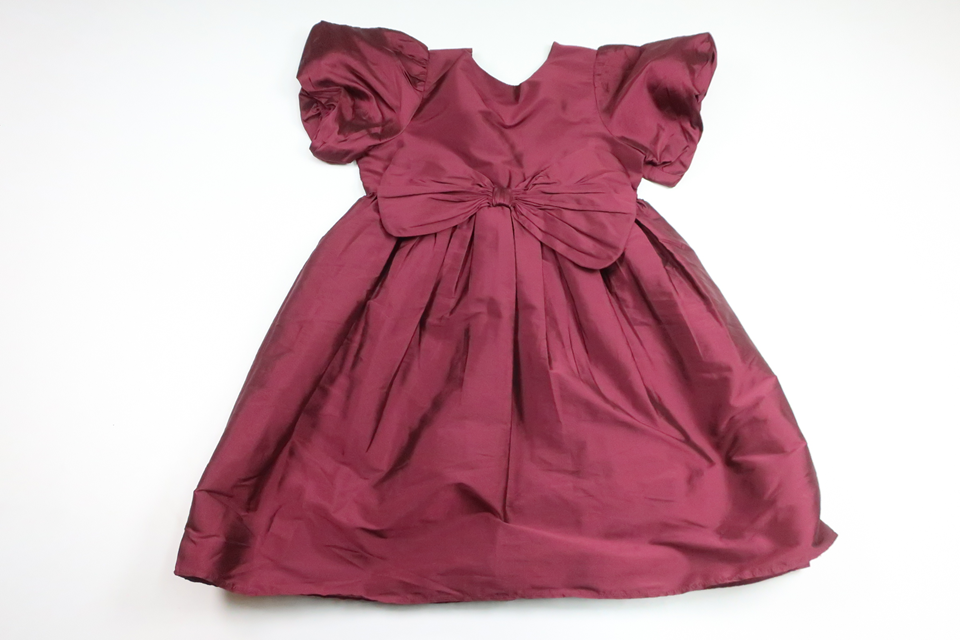 Party dress with bow from Next - Size 128 - Burgundy