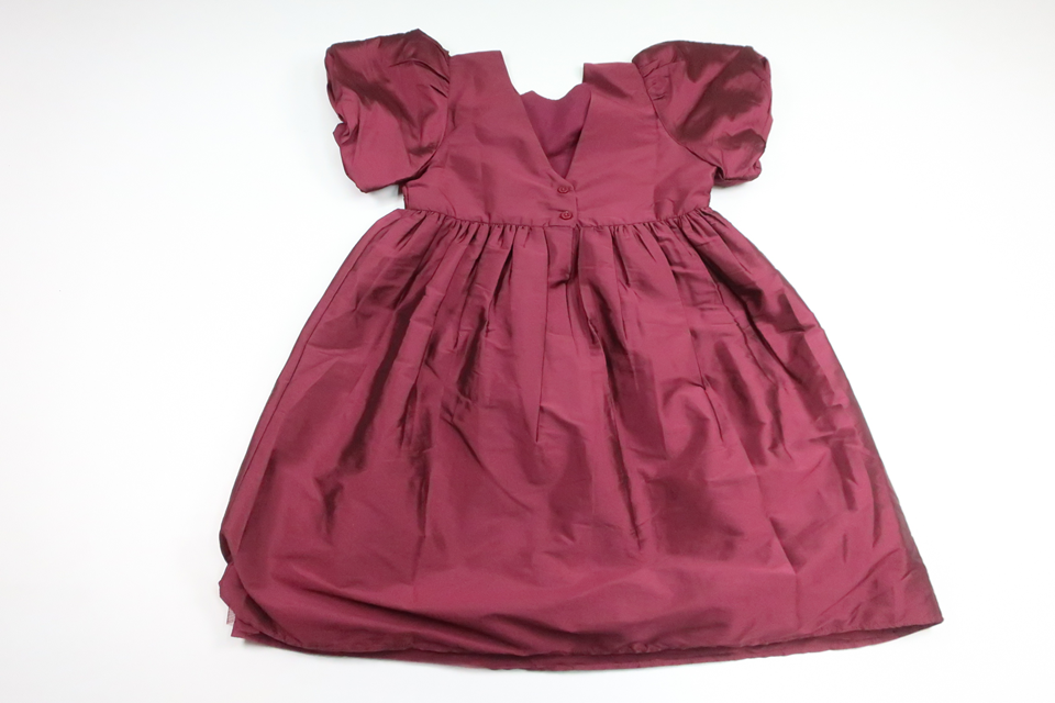 Party dress with bow from Next - Size 128 - Burgundy