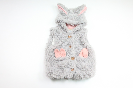 Väst i fleece "Kanin" från Cumino - Storlek 110 - Grå