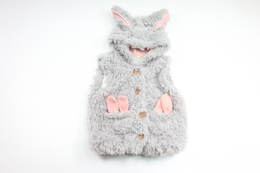 Väst i fleece "Kanin" från Cumino - Storlek 110 - Grå