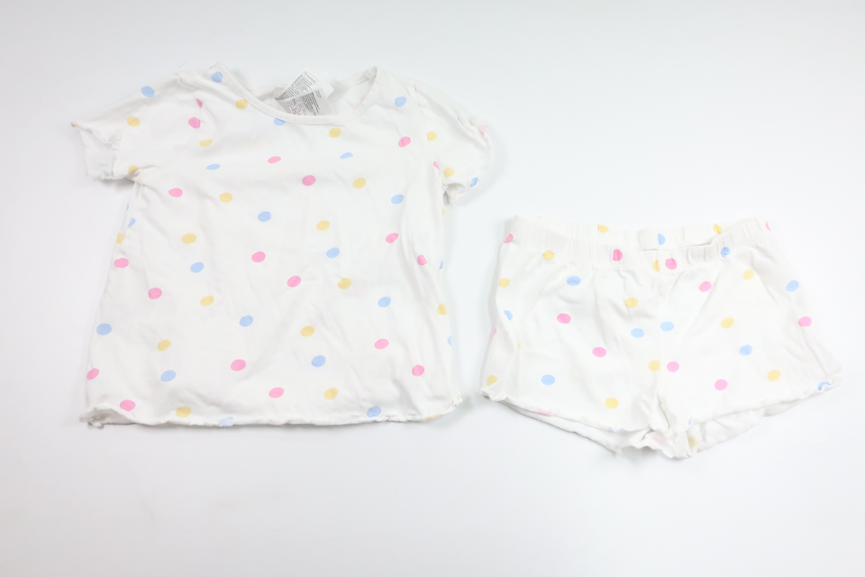 Tvådelad pyjamas från H&M - Storlek 110/116 - Vit