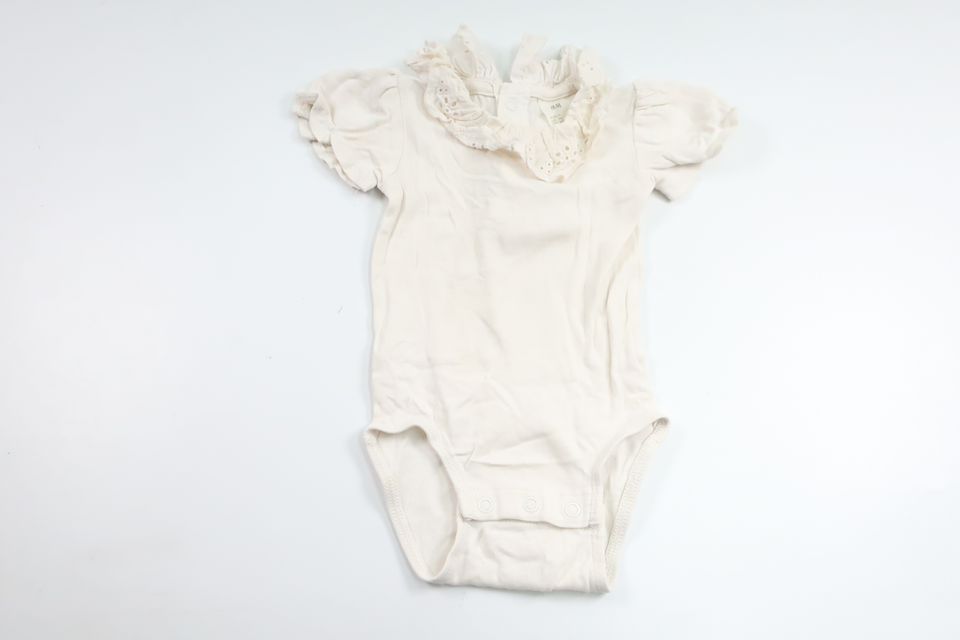 Body med krage från H&M - Storlek 74 - Vit