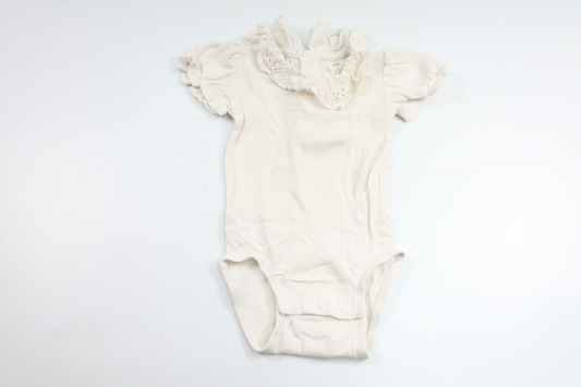 Body med krage från H&M - Storlek 74 - Vit