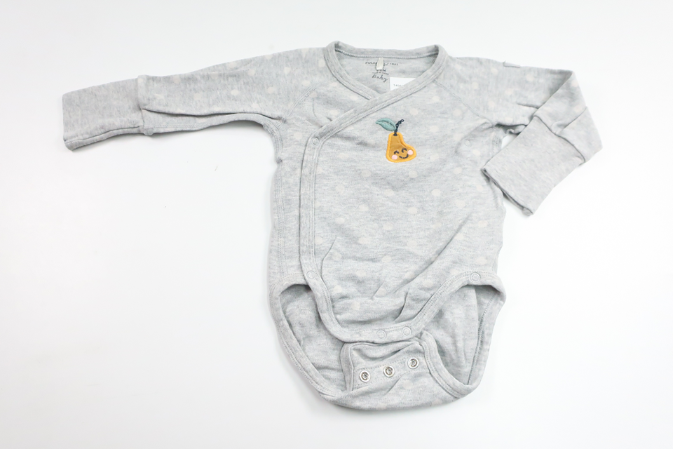 Omlottbody från Polarn o. Pyret - Storlek 56 - Grå