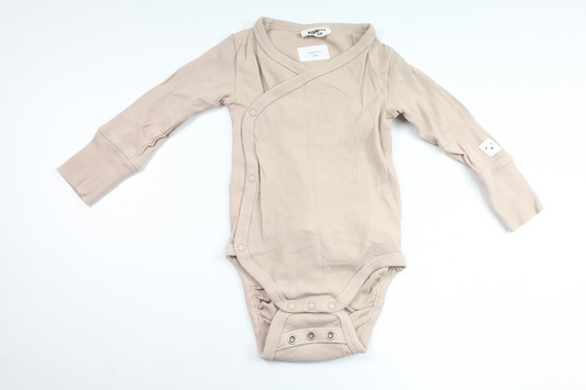 Ribbad omlottbody från Kappahl - Storlek 68 - Beige