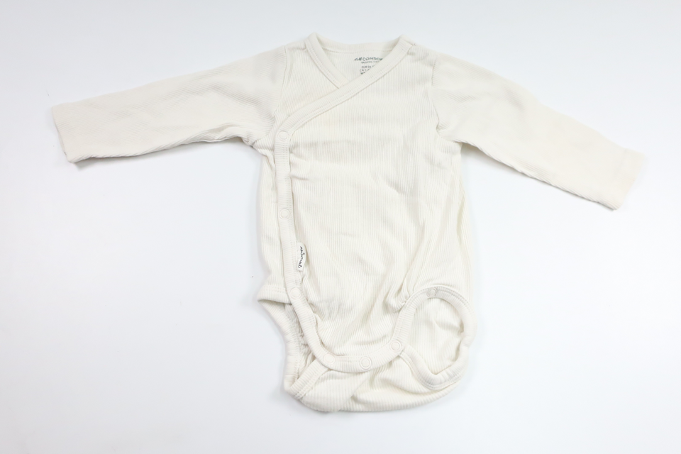 Ribbad body från H&M - Storlek 56 - Benvit