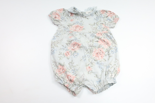 Blommig jumpsuit från Newbie - Storlek 68 - Blå