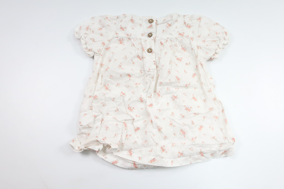 Blommig tunika från Newbie - Storlek 74 - Vit