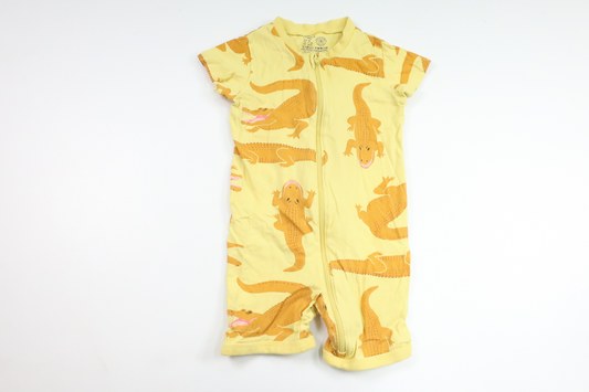 Pyjamas med alligator från Lindex - Storlek 68 - Gul