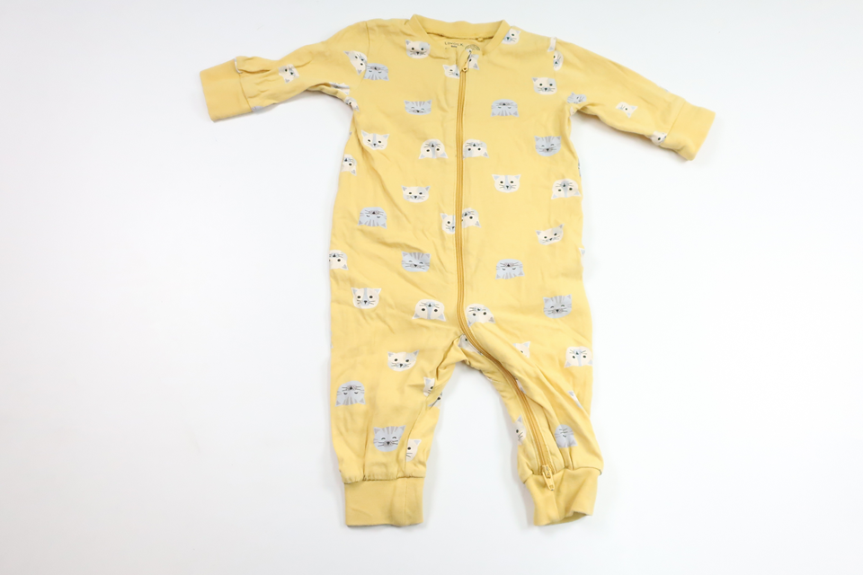 Pyjamas med katter från Lindex - Storlek 62 - Gul