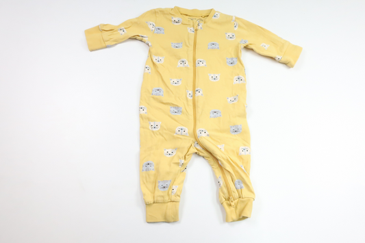 Pyjamas med katter från Lindex - Storlek 62 - Gul