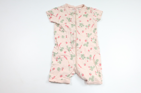 Pyjamas med smultron från Lindex - Storlek 74 - Rosa