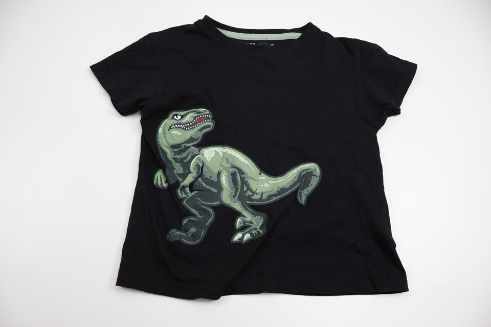 T-shirt med dinosaurie från D6 Soul - Storlek 110/116 - Svart