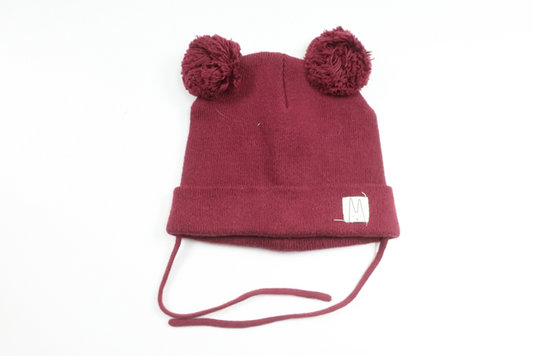 Mössa med tofs från Lindex - Storlek 40/42 - Vinröd